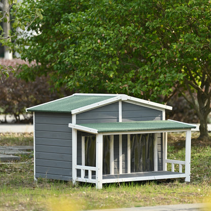 Luxury Wooden Dog House with Porch