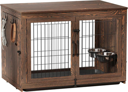 Elegant Wooden Dog Crate Table