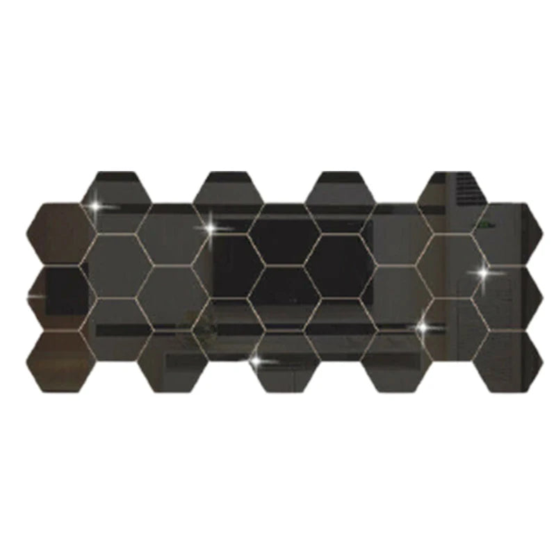 SparkShine Hex Mirror Wall Tiles