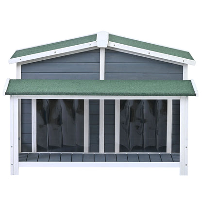 Luxury Wooden Dog House with Porch