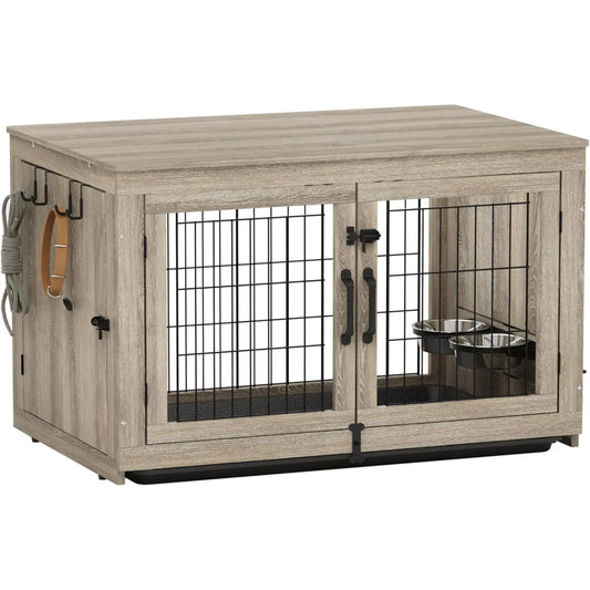 Elegant Wooden Dog Crate Table