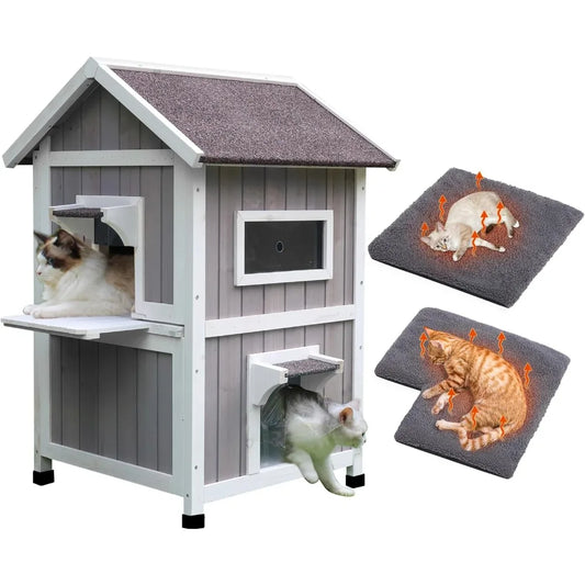 Rockever Weatherproof Cat House