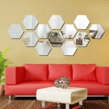 SparkShine Hex Mirror Wall Tiles