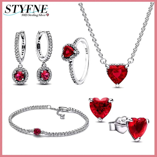 Burning Heart Jewelry Set