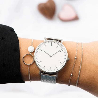 Luxury Rose Gold Quartz Watch